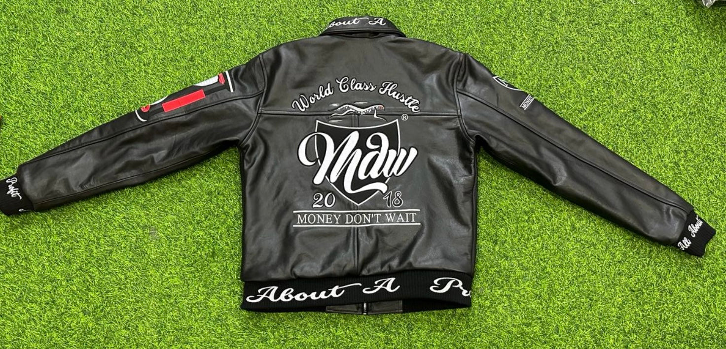 MDW World Class Hustle Leather Jacket