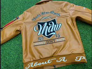 MDW World Class Hustle Leather Jacket