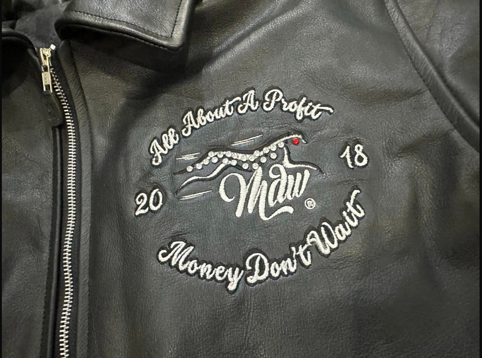 MDW World Class Hustle Leather Jacket